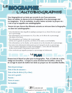 La biographie et l'autobiographie