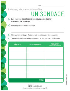Préparer, réaliser et interpréter un sondage