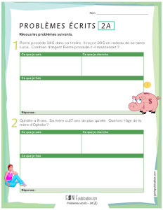 Problèmes écrits 2A