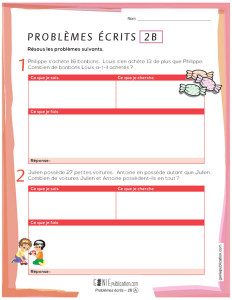 Problèmes écrits 2B
