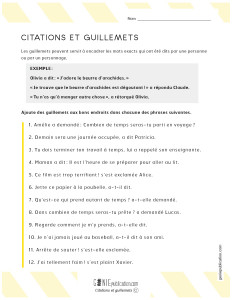 Citations et guillemets
