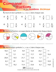 Comparer des fractions et des nombres décimaux