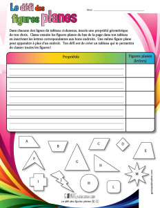 Le défi des figures planes