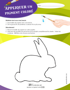 Appliquer un pigment coloré – Pâques