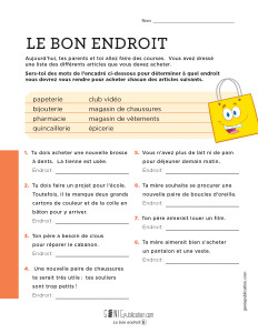 Le bon endroit
