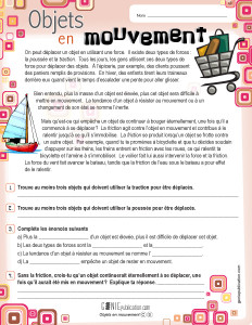 Objets en mouvement