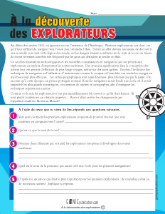 À la découverte des explorateurs