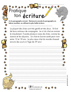 Pratique ton écriture