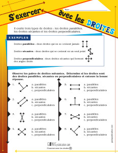 S'exercer avec les droites