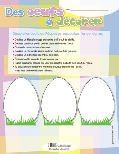 Des oeufs à décorer