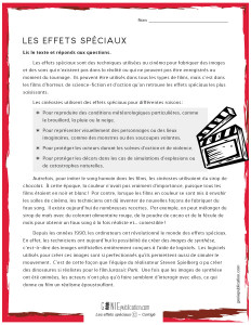 Les effets spéciaux