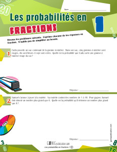 Les probabilités en fractions 1