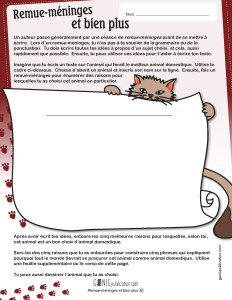 Remue-méninges et bien plus