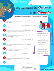 Les symboles du Québec et du Canada