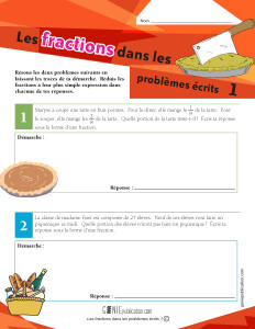 Les fractions dans les problèmes écrits 1