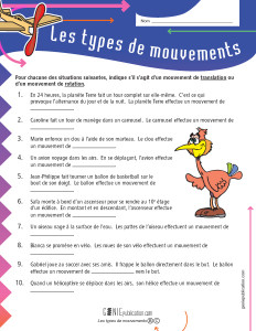 Les types de mouvements