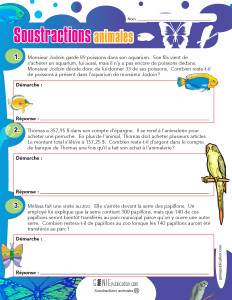 Soustractions animales