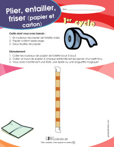 Plier, entailler, friser (papier et carton)