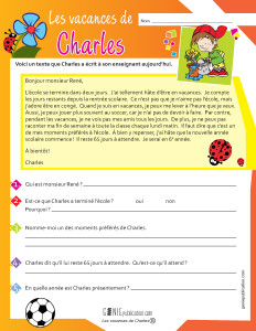 Les vacances de Charles