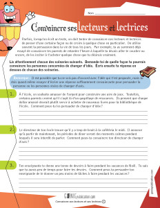 Convaincre ses lecteurs et ses lectrices