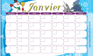 Modèles de calendriers