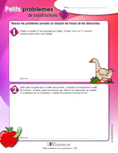 Petits problèmes de soustractions 2