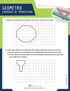 Géométrie – Exercices de translation