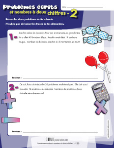 Problèmes écrits et nombres à 2 chiffres – 2