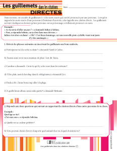 Les guillemets pour les citations directes