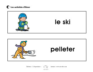 Affiches des activités d'hiver