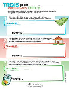 Trois petits problèmes écrits