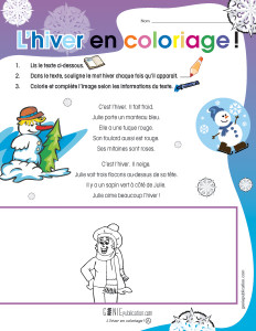 L'hiver en coloriage