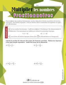 Multiplier les nombres fractionnaires
