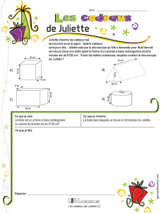 Les cadeaux de Juliette