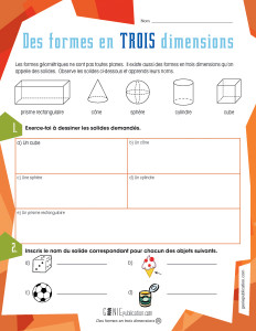 Des formes en trois dimensions