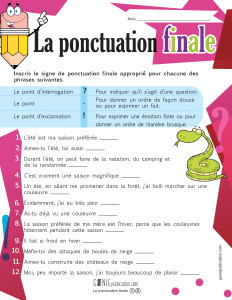 La ponctuation finale