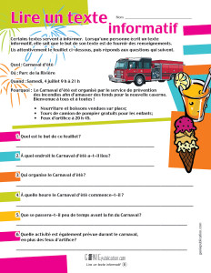 Lire un texte informatif