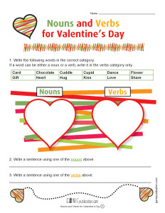 Nouns and Verbs for Valentine's Day