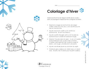 Coloriage d'hiver