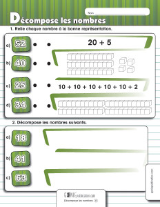 Décompose les nombres