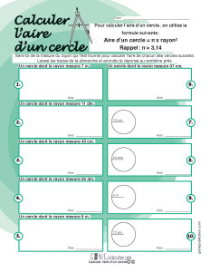 Calculer l'aire d'un cercle