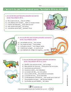 L'accord du participe passé avec l'auxiliaire être ou avoir – 2