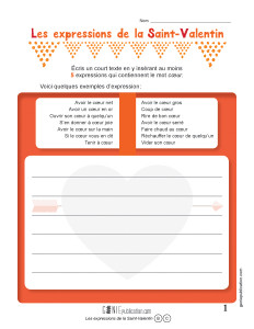 Les expressions de la Saint-Valentin