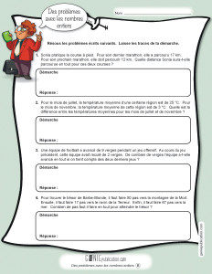 Des problèmes avec les nombres entiers