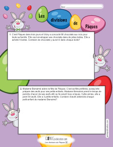 Les divisions de Pâques