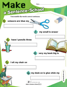 Make a Sentence – School
