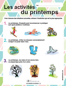 Les activités du printemps