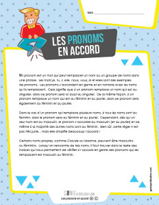 Les pronoms en accord