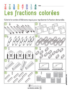 Les fractions colorées
