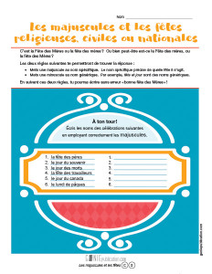 Les majuscules et les fêtes religieuses, civiles ou nationales